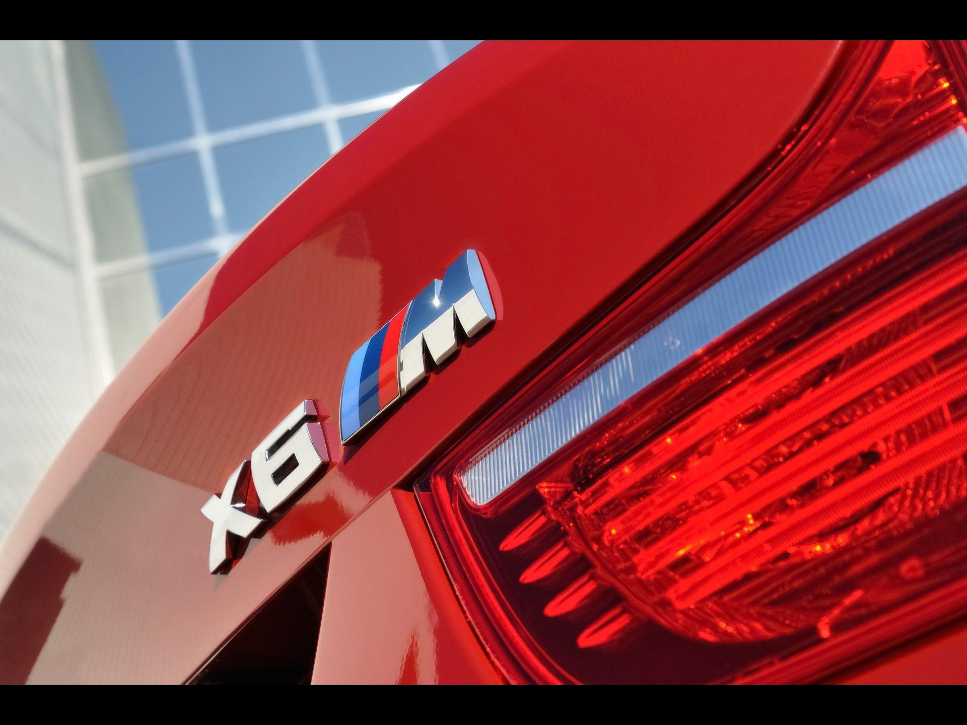 Red BMW X6 M Logo desktop wallpaper