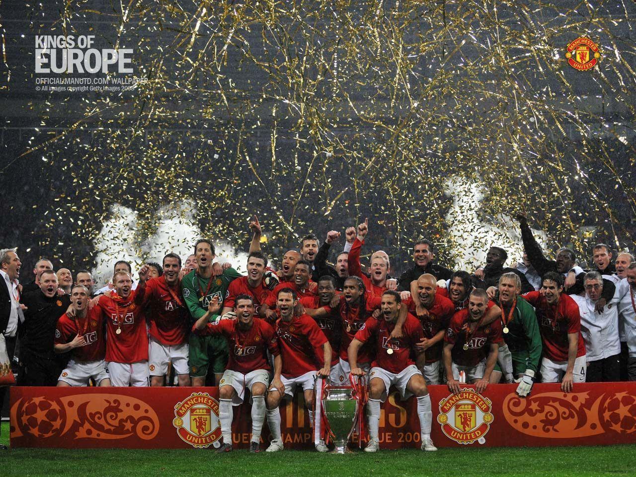 Kings of Europe. Manchester United Wallpaper