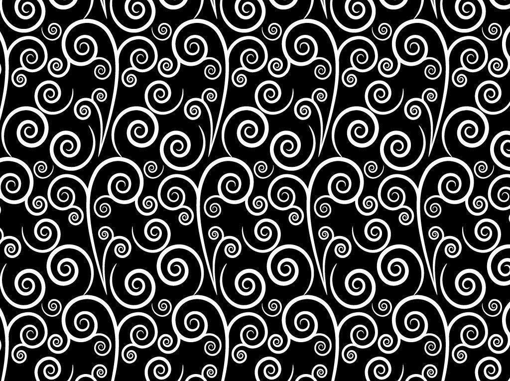 White Swirls Vector Pattern