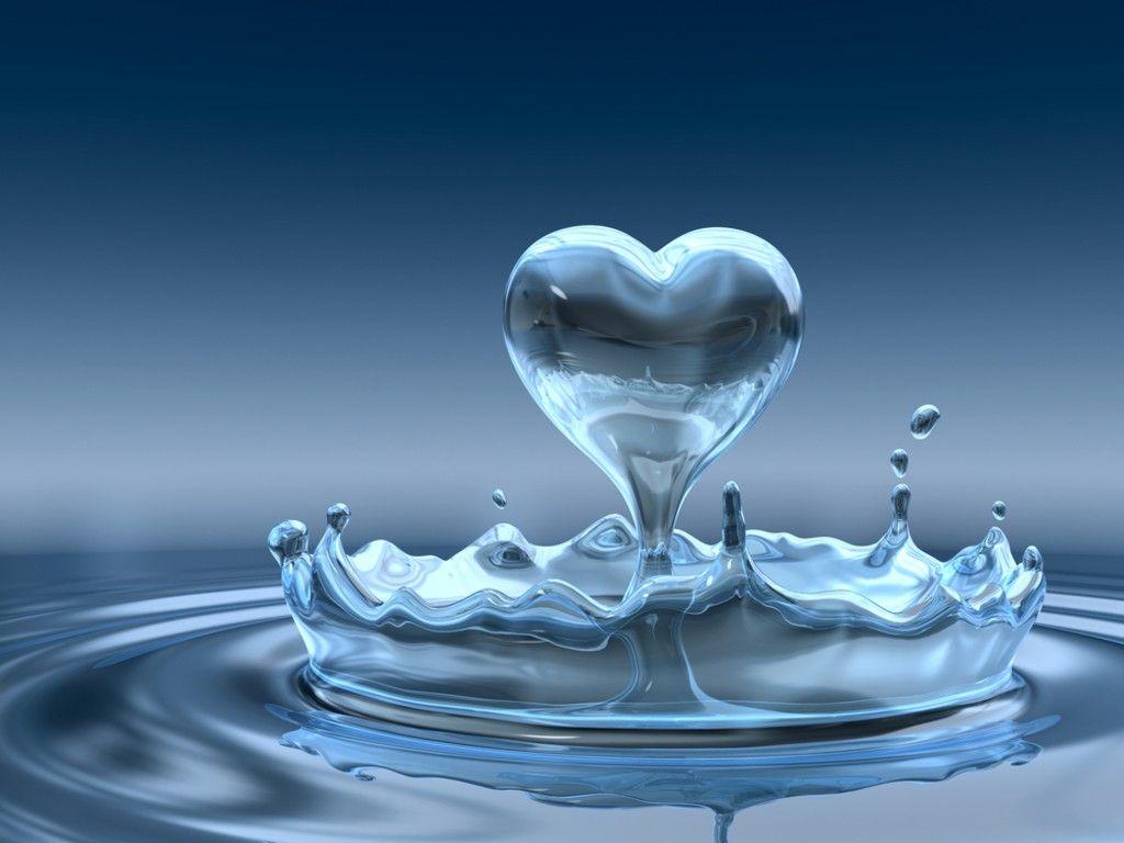 Cute Love Blue Wallpaper