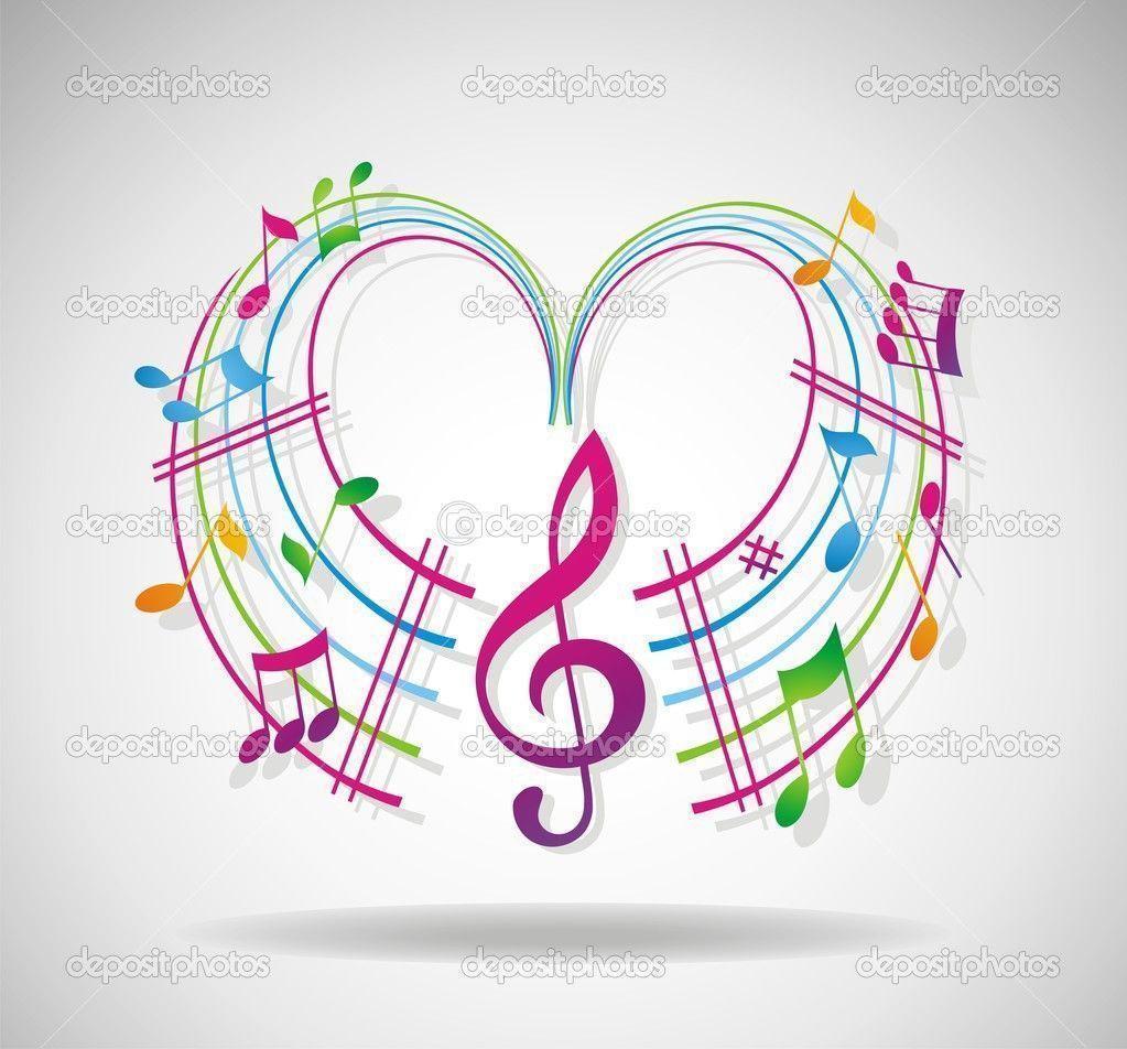 Colorful Music Notes Symbols Background 1 HD Wallpaper