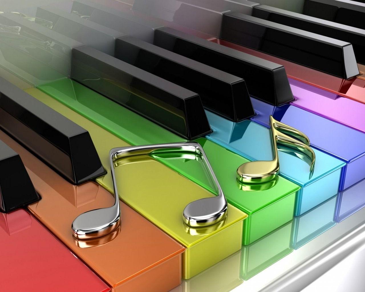 Colorful Piano Wallpaper. Wallpaper HD. HD Desktop Background
