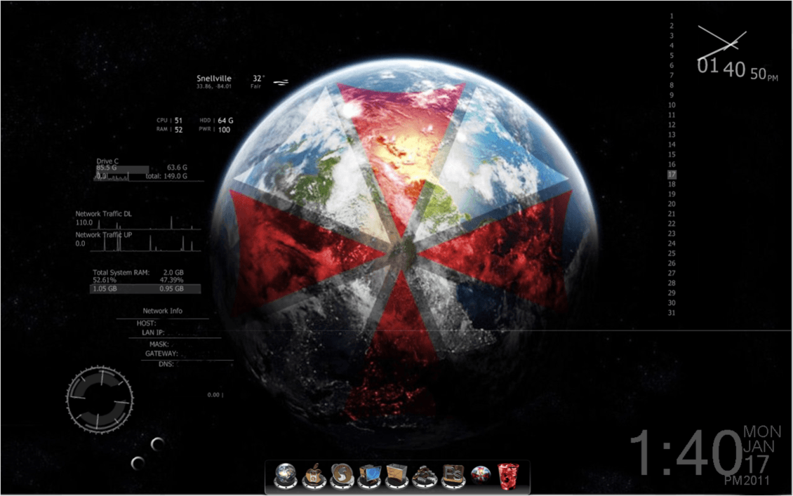 Finished Umbrella Corp Desktop by Wharrgarrbl