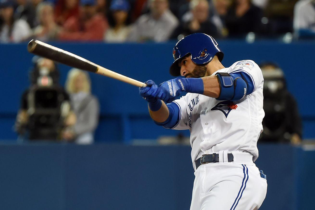 Today&;s lineup, Jose Bautista leads off