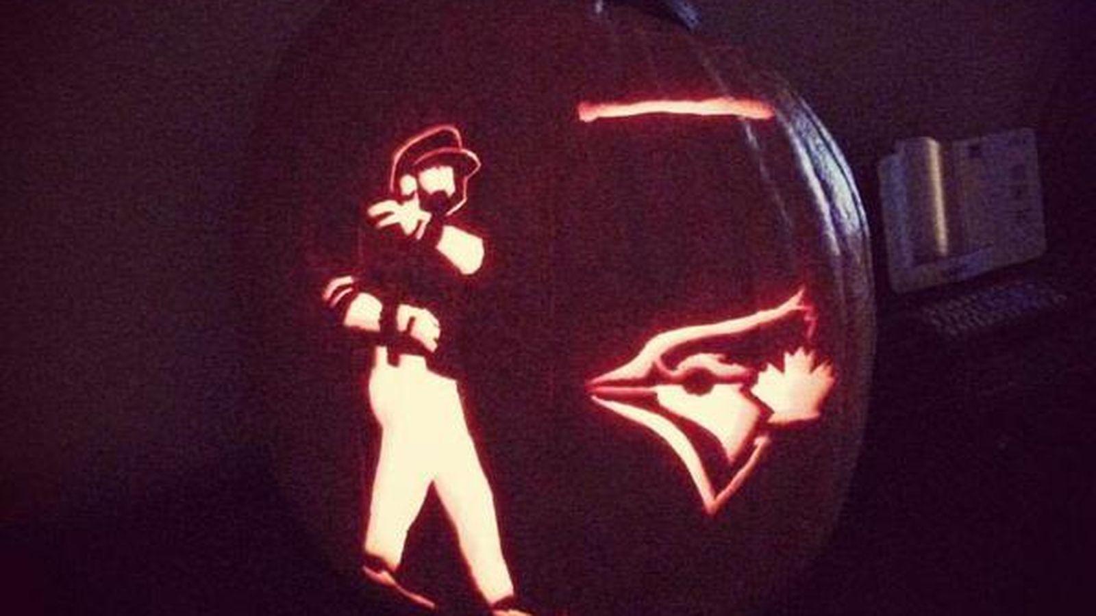 Some Genius Blue Jays Fan Made A Jose Bautista BAT FLIP O LANTERN