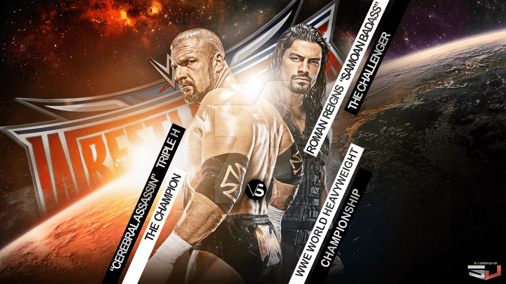 Triple H Vs Roman Reigns Wallpaper By Sj