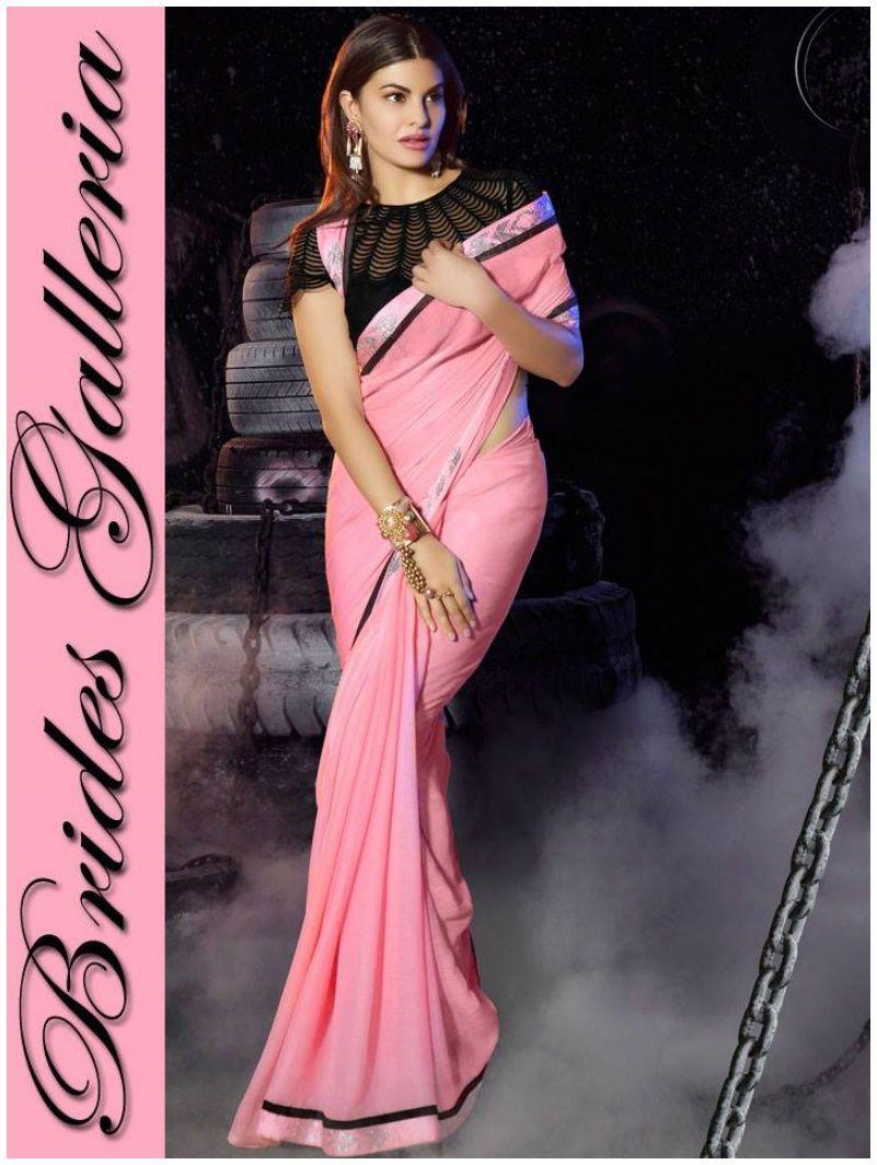 Hot Jacqueline Fernandez Indian Sarees 2016 Fashion Design