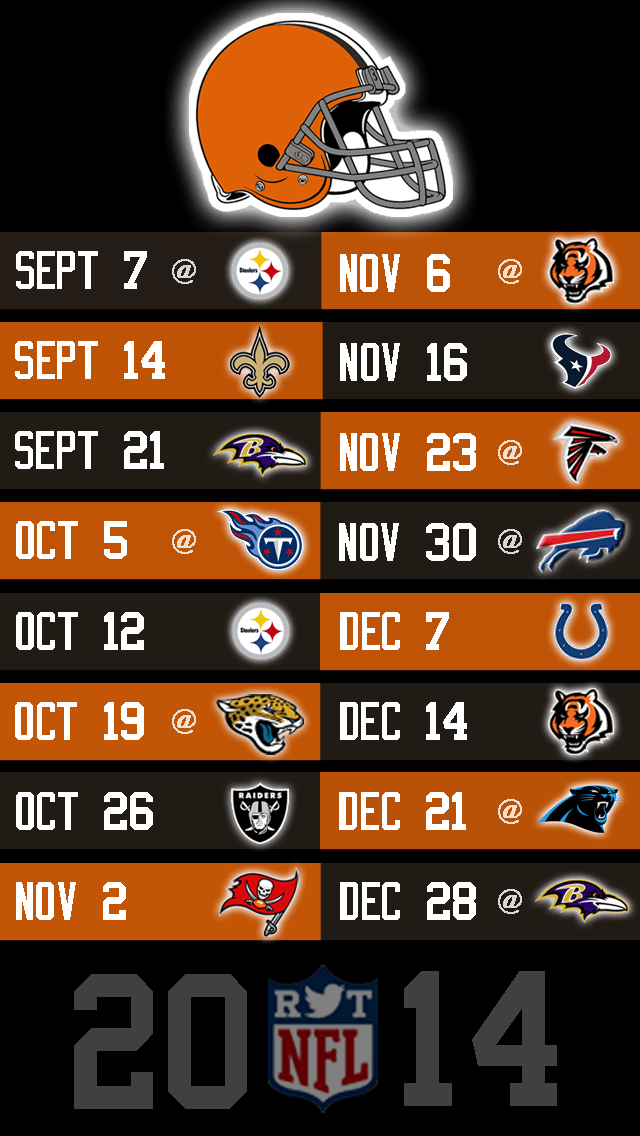 2014 NFL Schedule Wallpapers for iPhone 5
