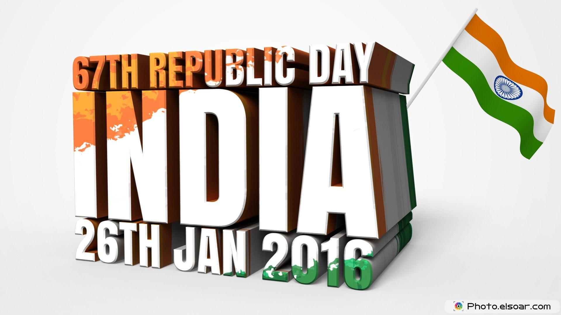 India&;s 67th Republic Day 26th Jan 2016 3D Photo & WallPapers