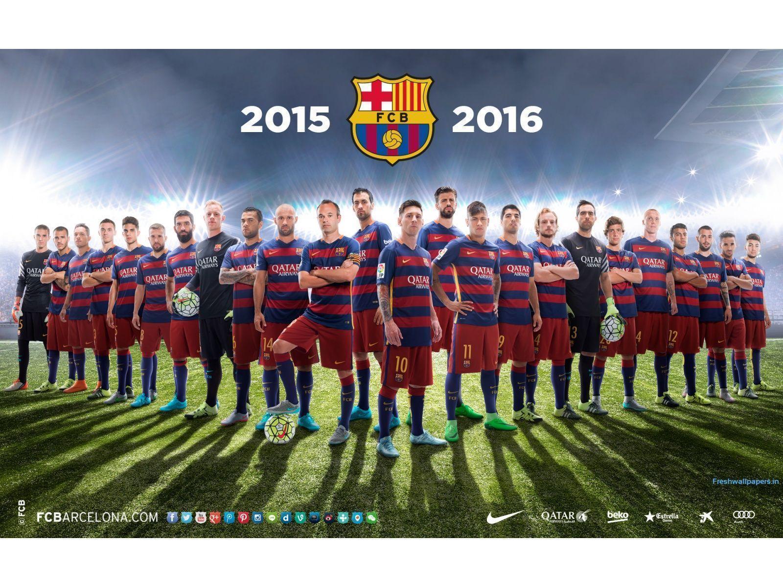 FC Barcelona Squad 2015 16 Football Team Wallpaper