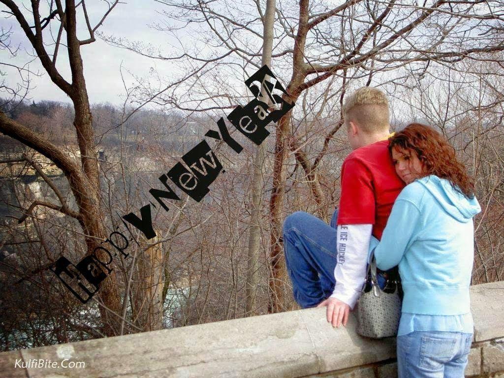 Happy New Year Cute Love, Hug, Kiss Wallpaper. Wish Message Quotes