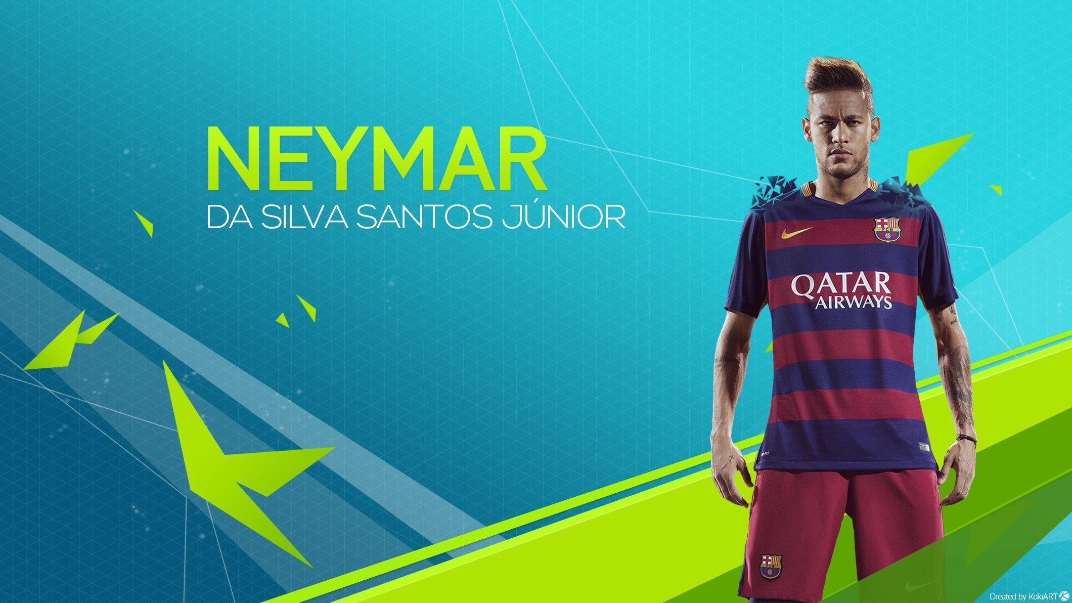 neymar jr 2015 wallpaper HD design art