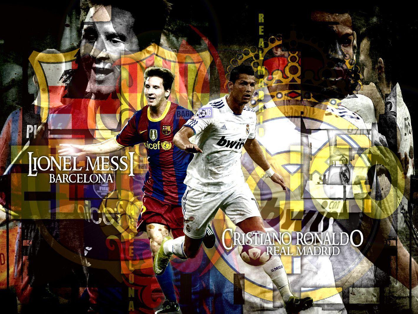 Cristiano Ronaldo Vs Lionel Messi New Wallpaper HD 2013 2014