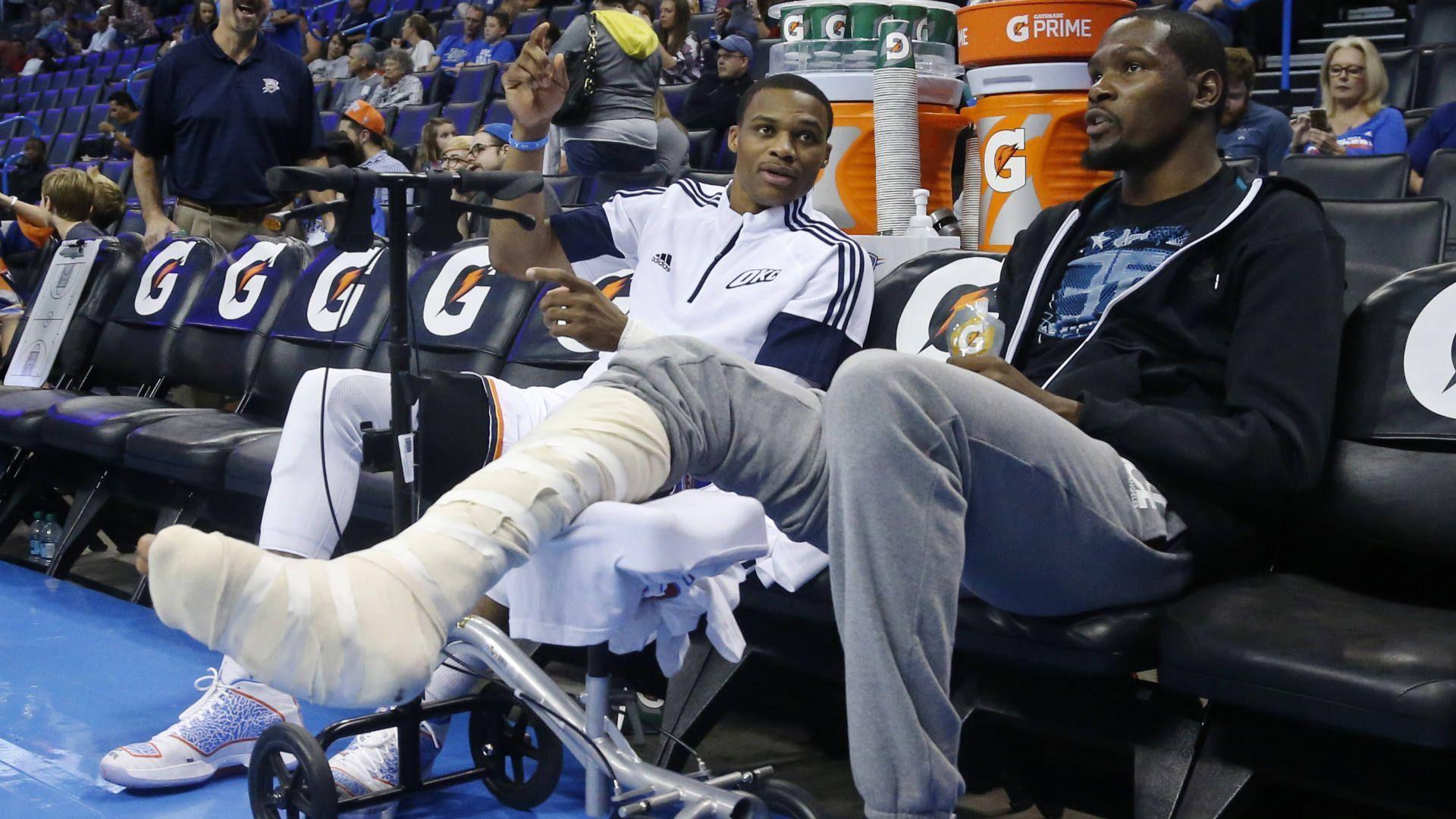 Kevin Durant, Russell Westbrook workout with eye toward return
