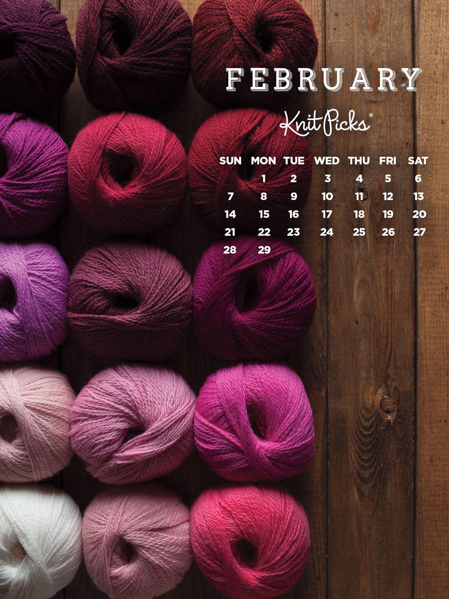 February 2016 Calendar Staff Knitting Blog