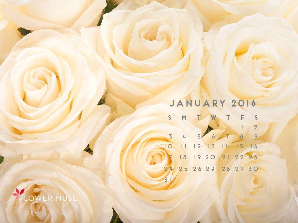 January 2016 Calendar. Flower Muse Blog