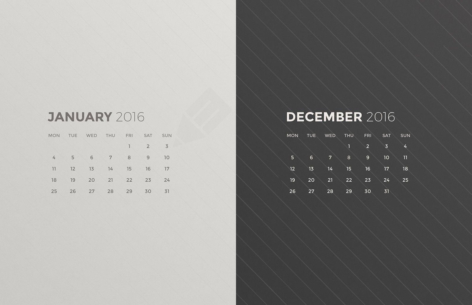 Calendar Desktop Background Pack