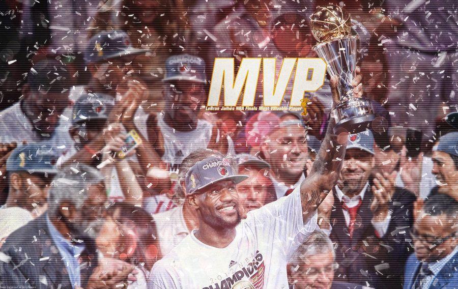 LeBron James Finals MVP Trophy Wallpaper