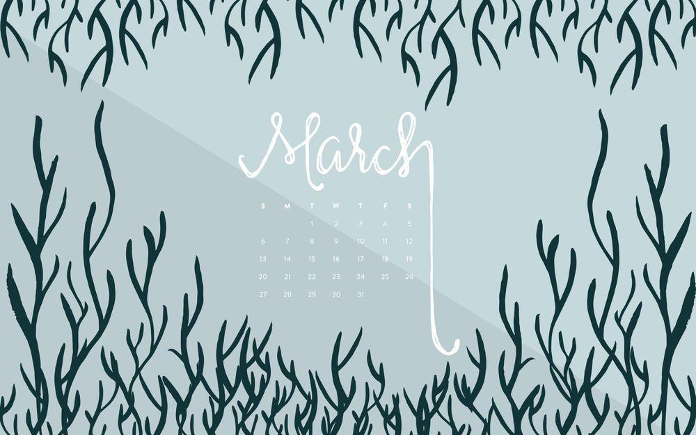 Desktop Wallpaper: March 2016 Calendar