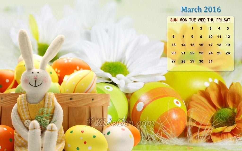 Kidsgen: Monthwise Calender Wallpaper 2016