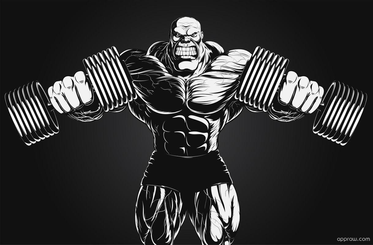 Bodybuilding Illustration Wallpaper download HD