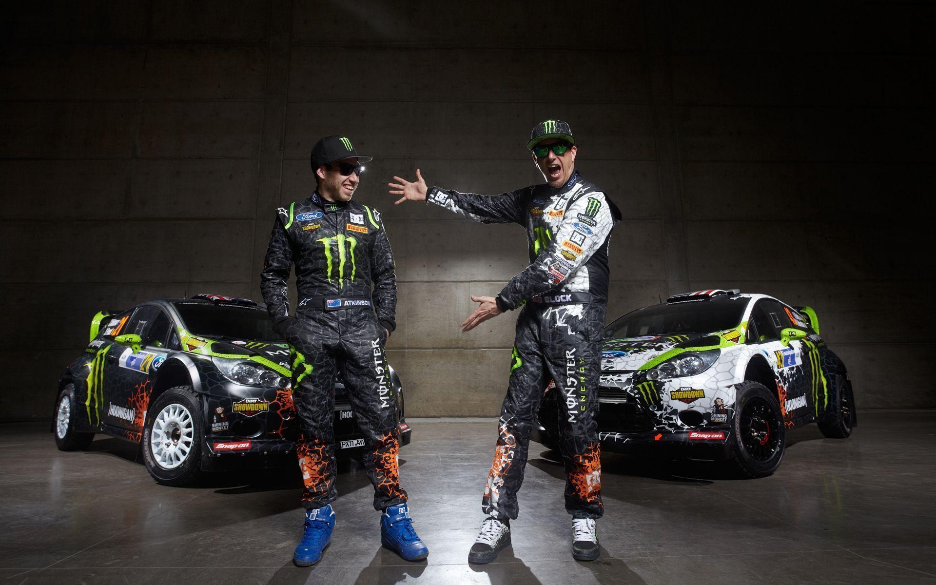 Ken Block and Kris Atkinson wallpaper, ford rally HD wallpaper, men