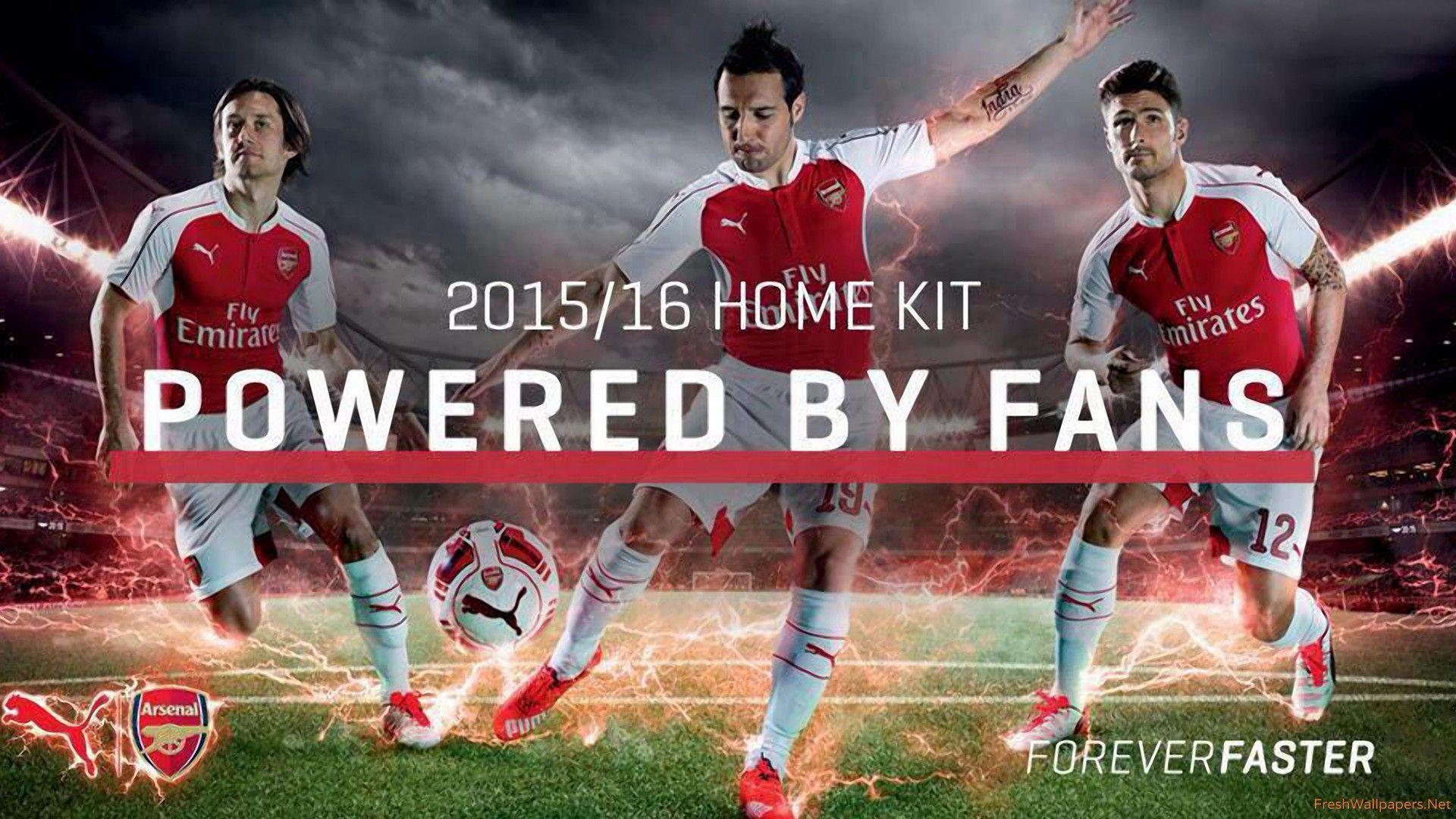 Arsenal FC 2015 2016 Puma Home Kit Wallpaper