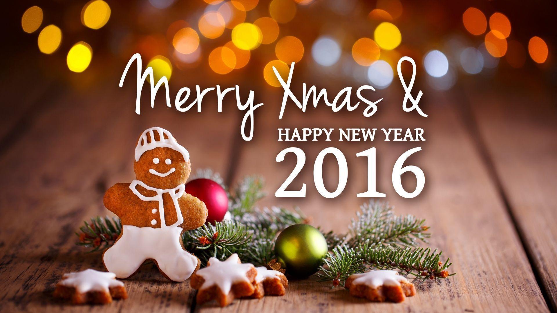 Merry Xmas and Happy New Year 2016 HD Wallpaper
