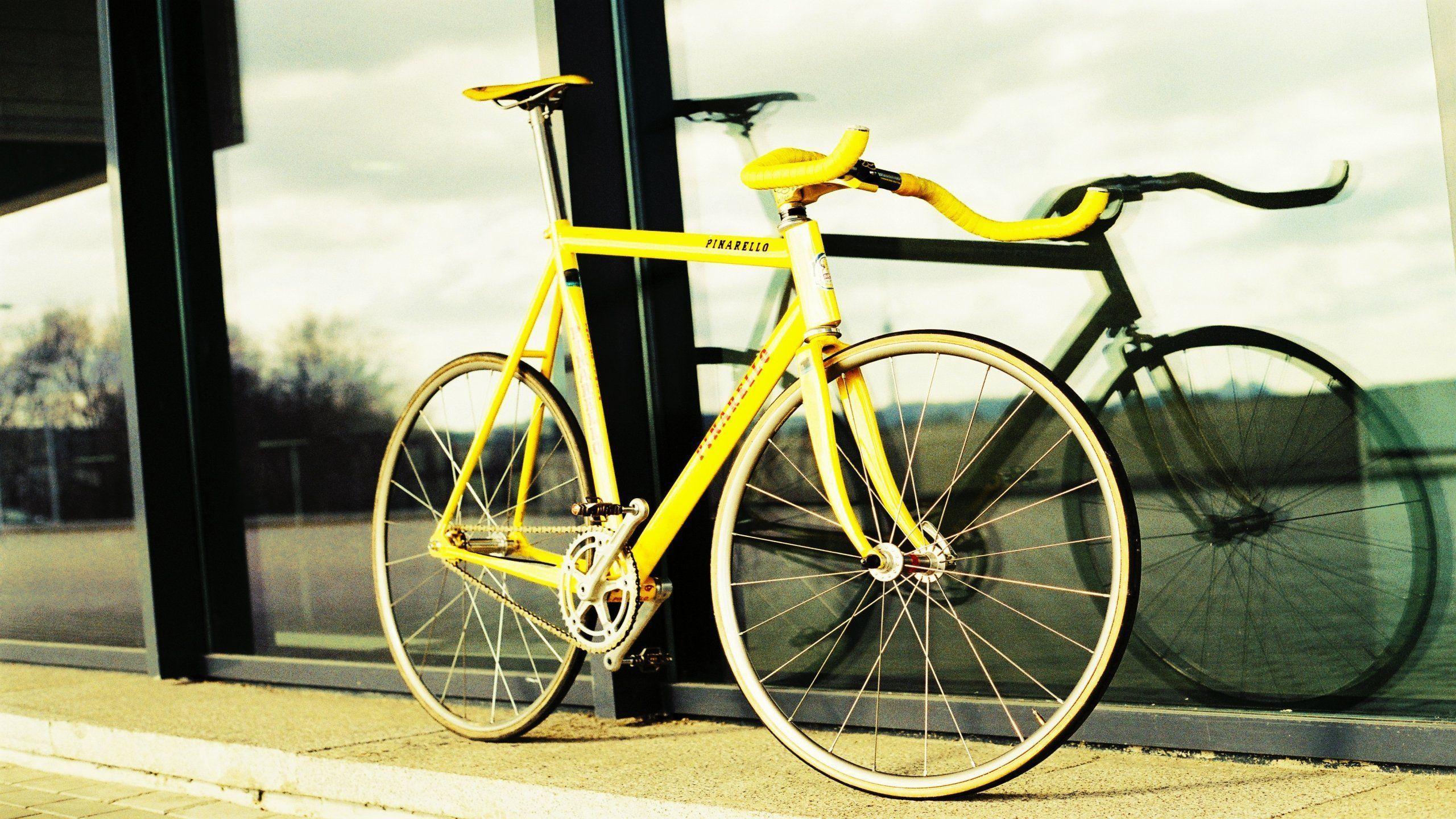 Yellow Fixed Gear Bikes Wallpaper WallDevil free HD