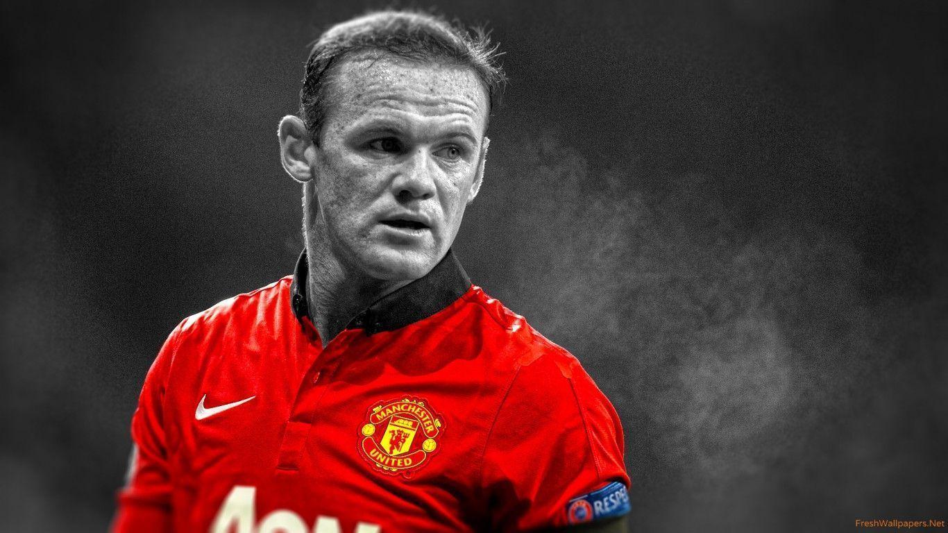 wayne rooney, manchester united, face, football player wallpaper