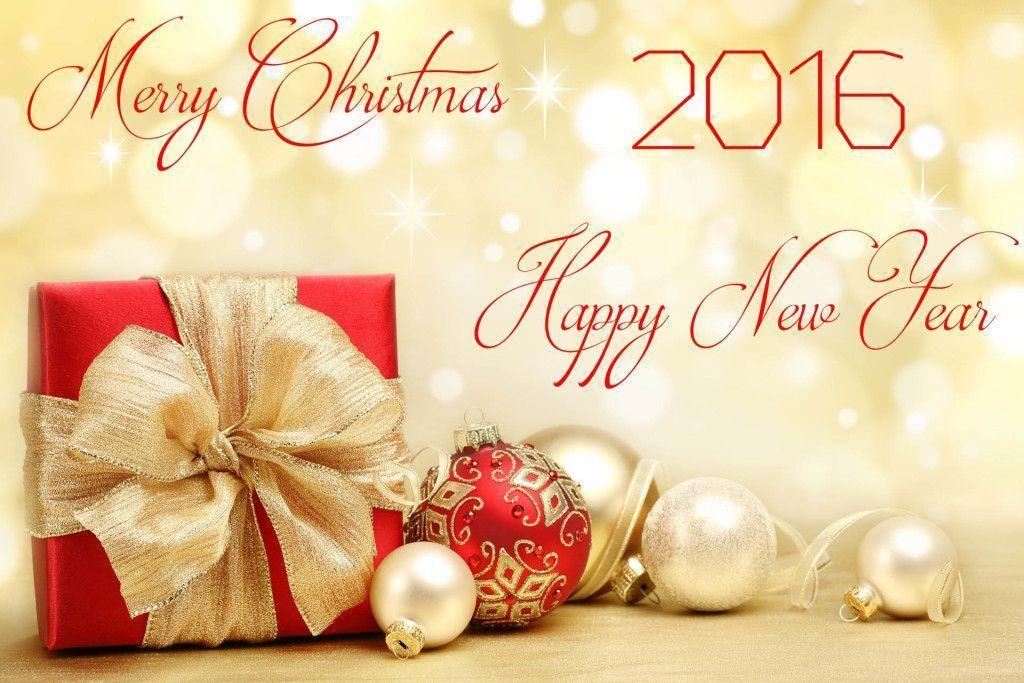 Merry Christmas And Happy New Year HD Wallpaper 2016