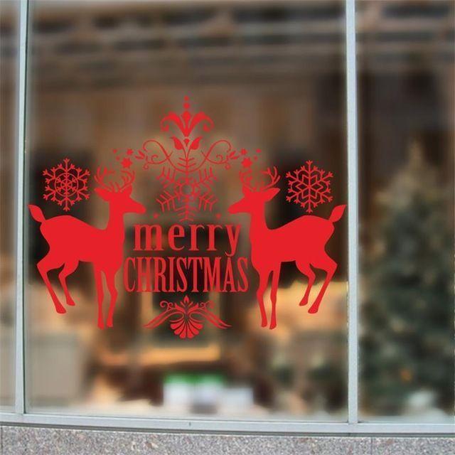 Aliexpress.com, Buy 2016 Merry christmas deer red color window