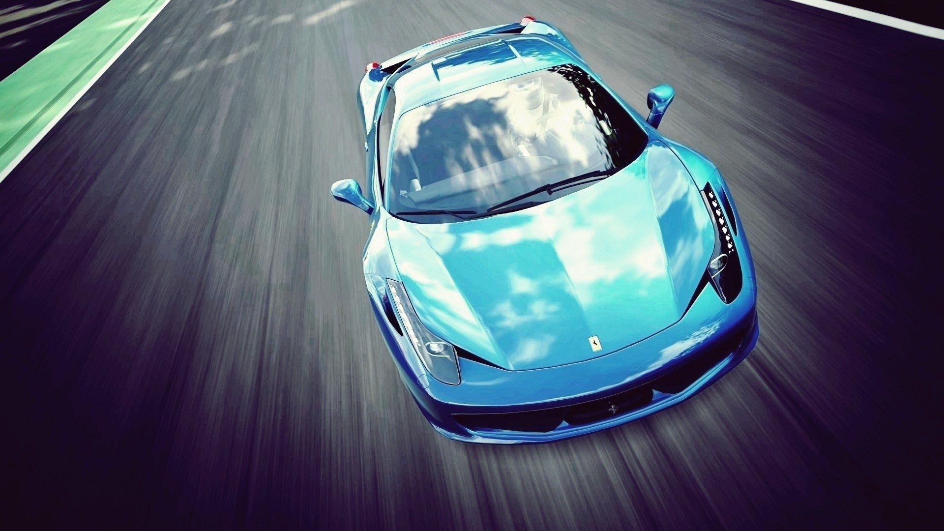 Picture Ferrari 458 Italia Blue Wallpaper, Image