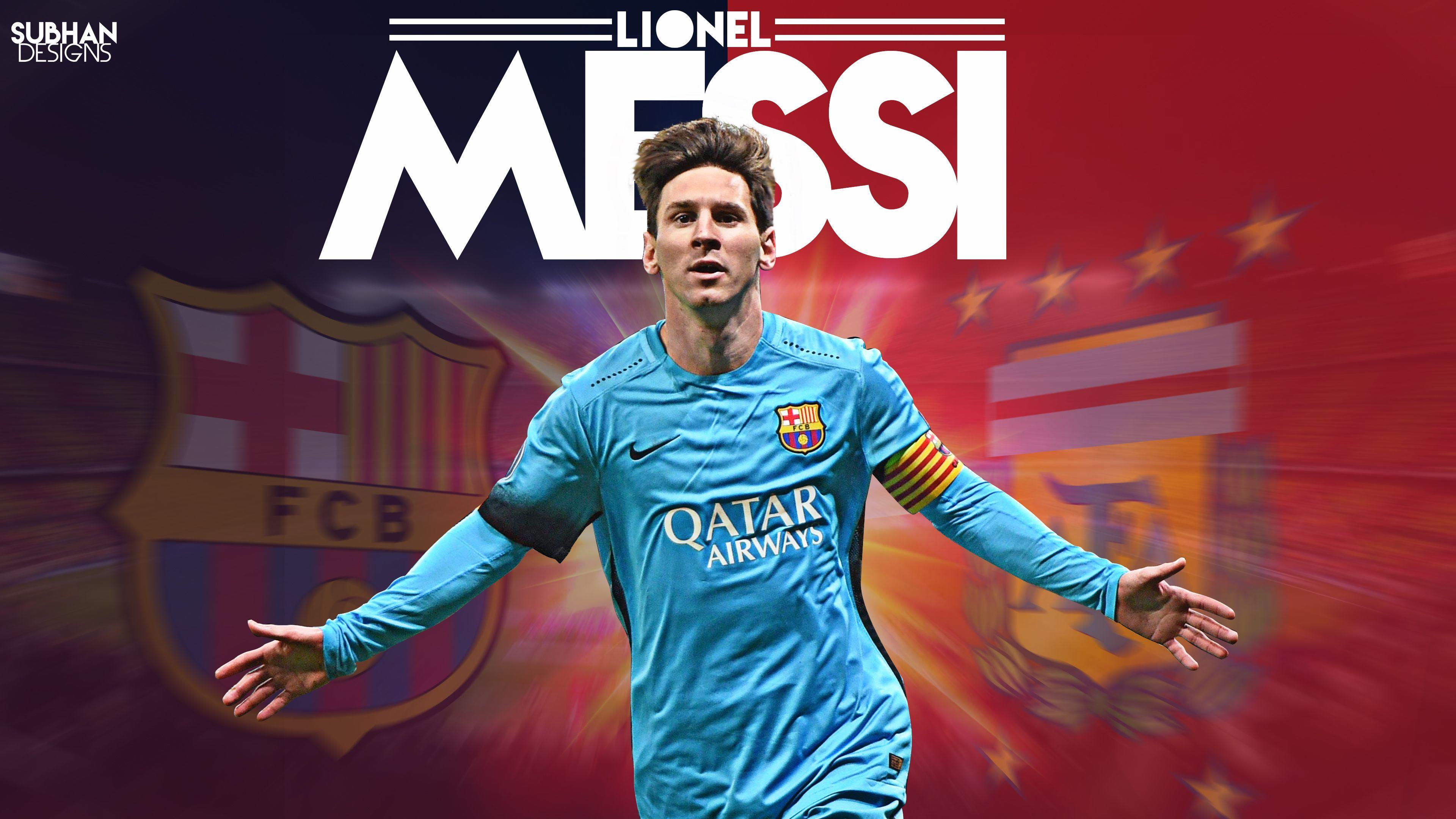 Lionel Messi 2016 wallpapers 4K by subhan22