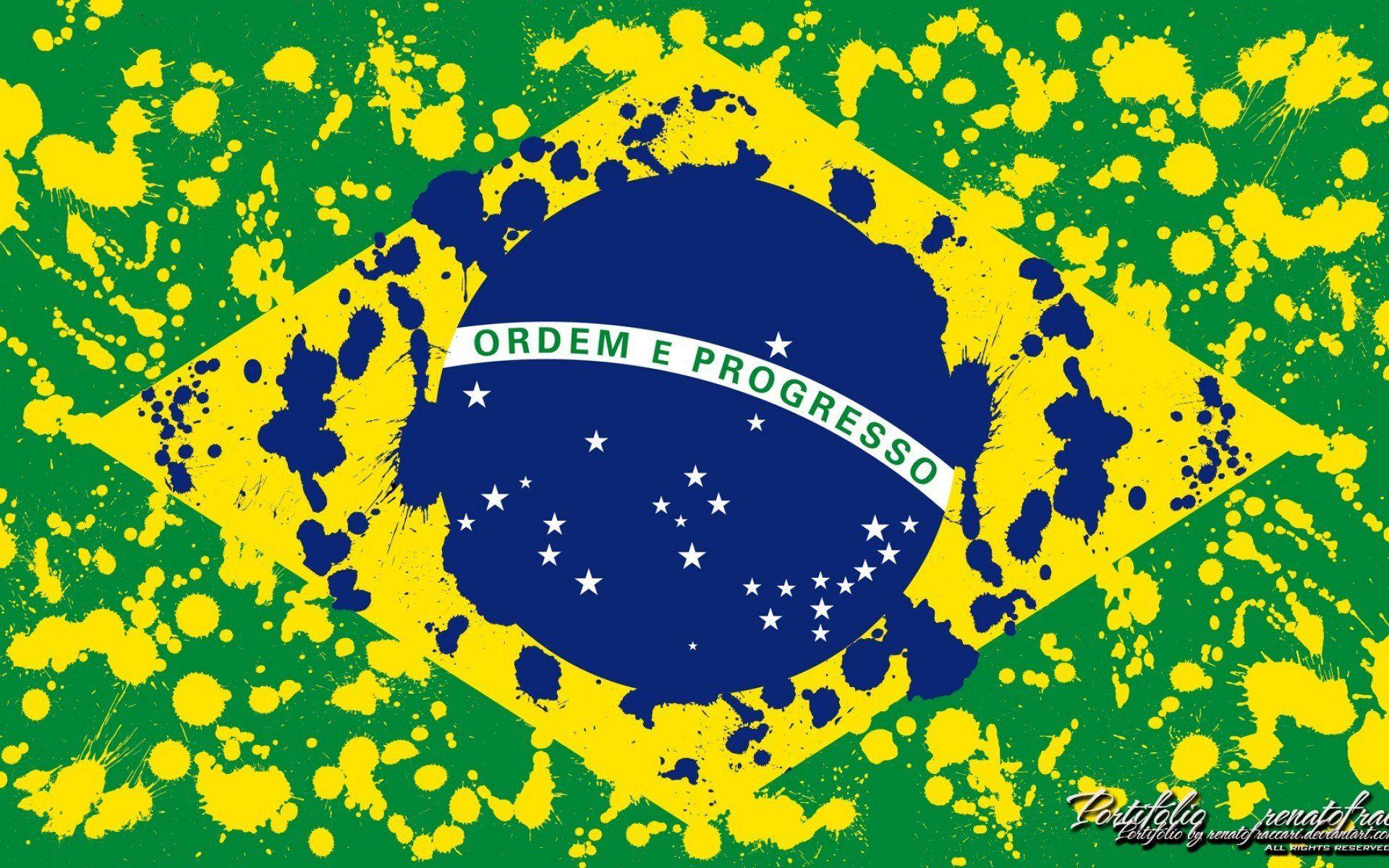 Brazil Flag Wallpaper WallDevil free HD desktop