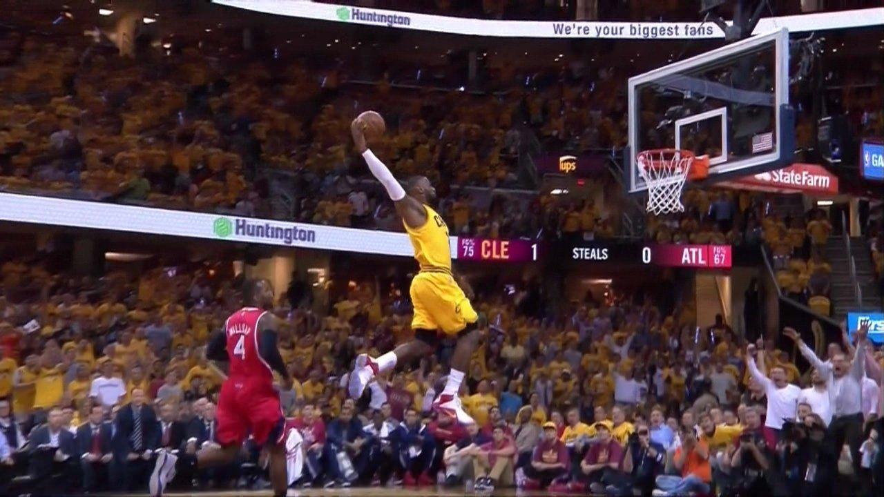 This LeBron James dunk should be framed and hung up all over