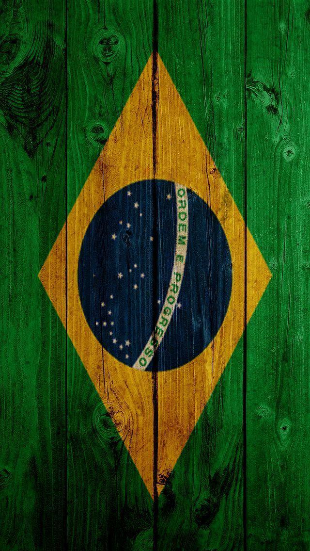 Brazil Flag Antique iPhone 5 iPhone Wood Wallpaper Photo album
