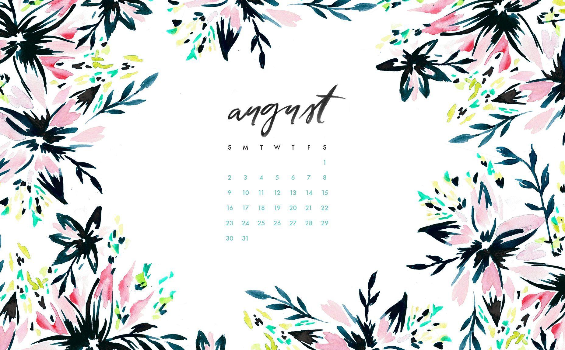 August Tropical Floral Wallpaper
