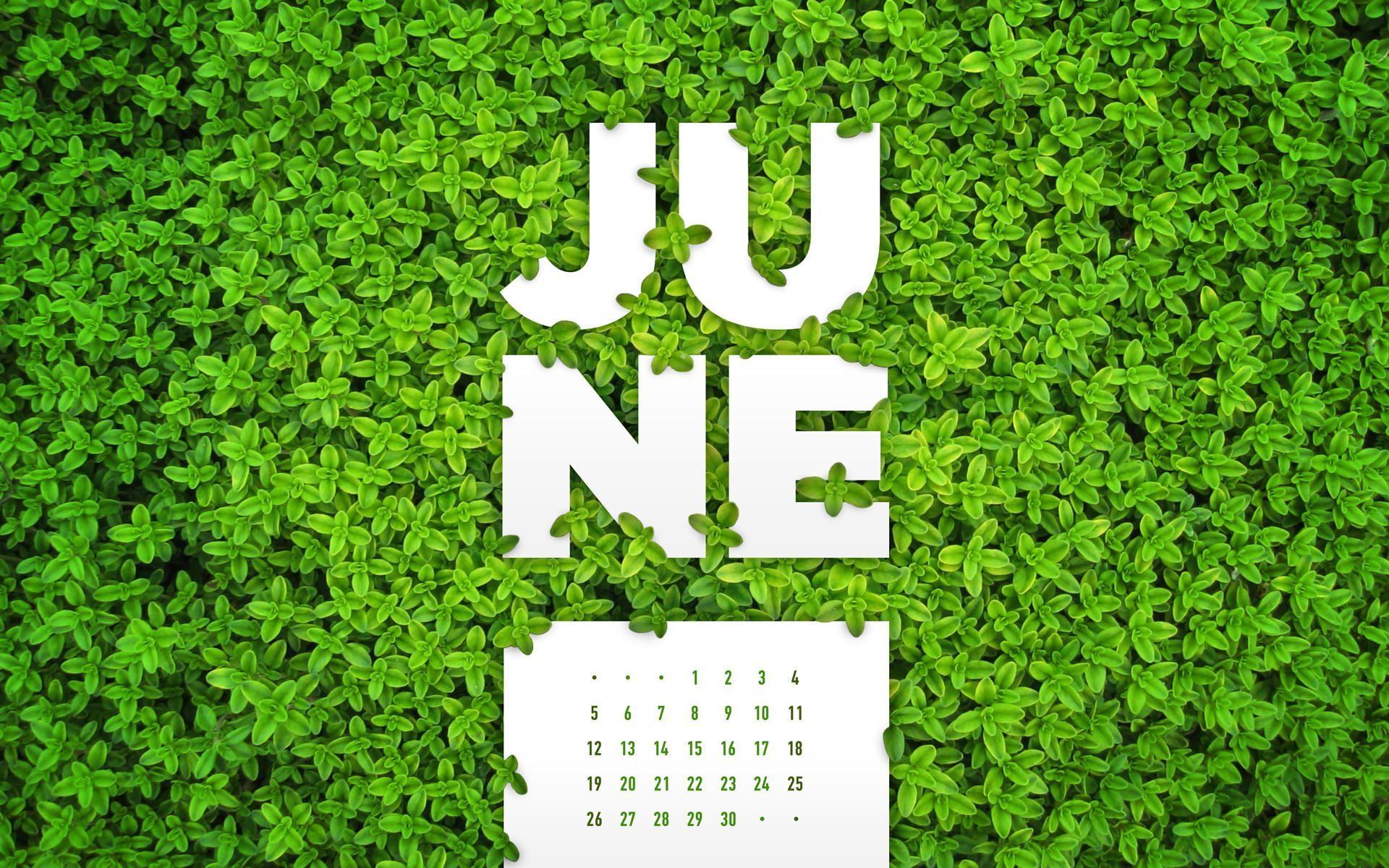 June 2016 Desktop Calendar Wallpaper