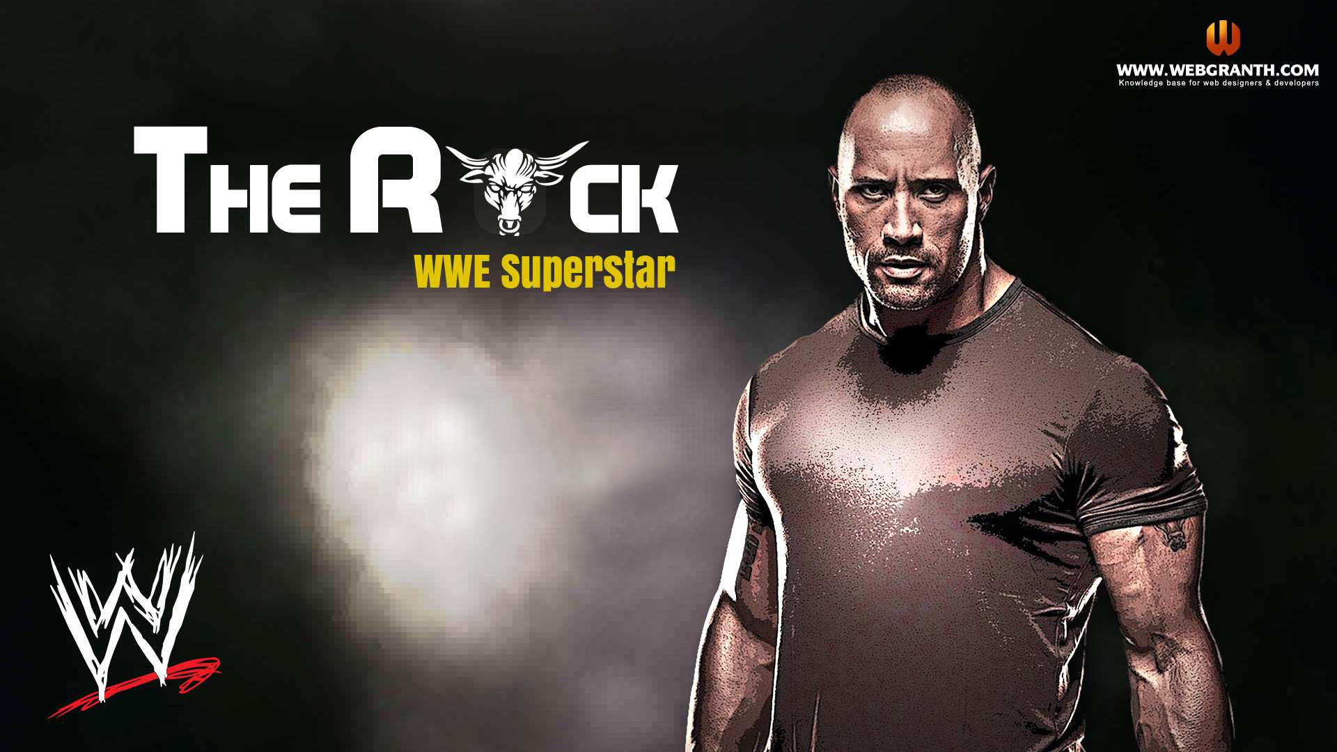 WWE The Rock Dwayne Johnson HD Wallpaper For Desktop