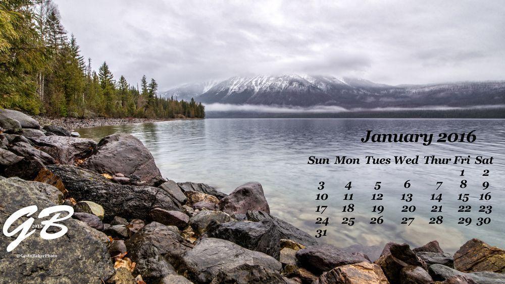 January 2016 Desktop Wallpaper Calendar
