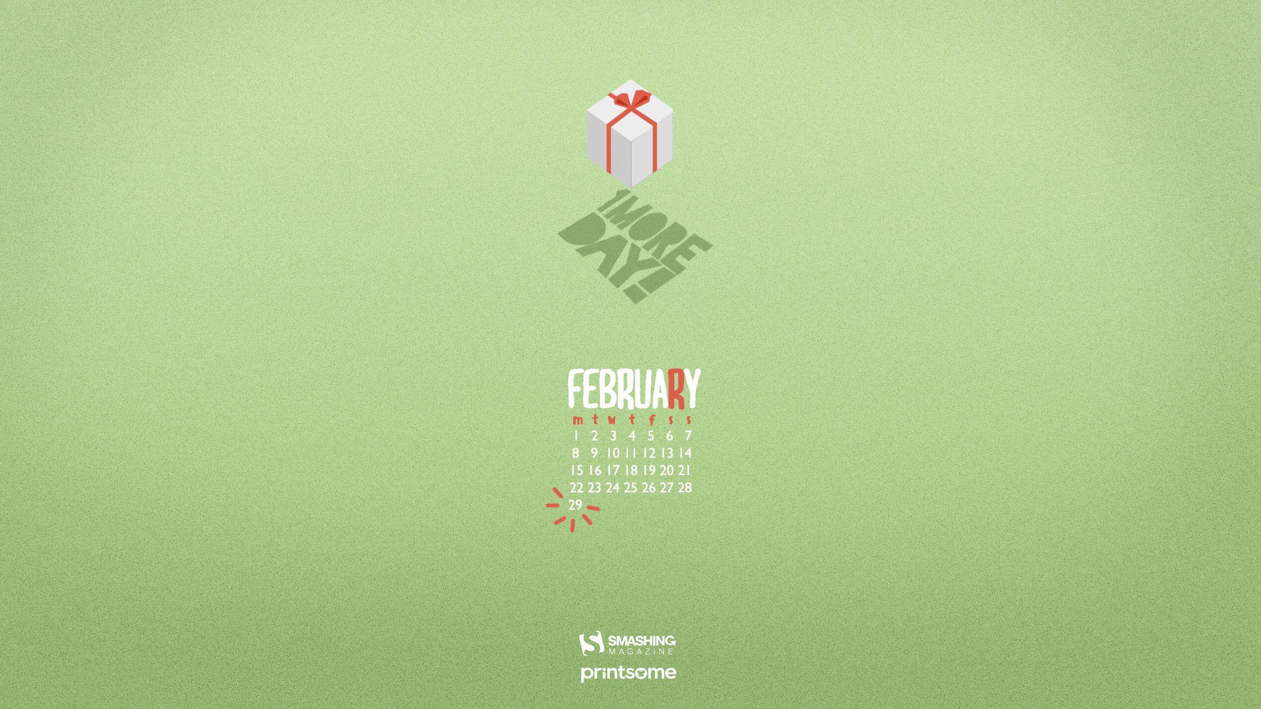 Desktop Wallpaper Calendars: February 2016