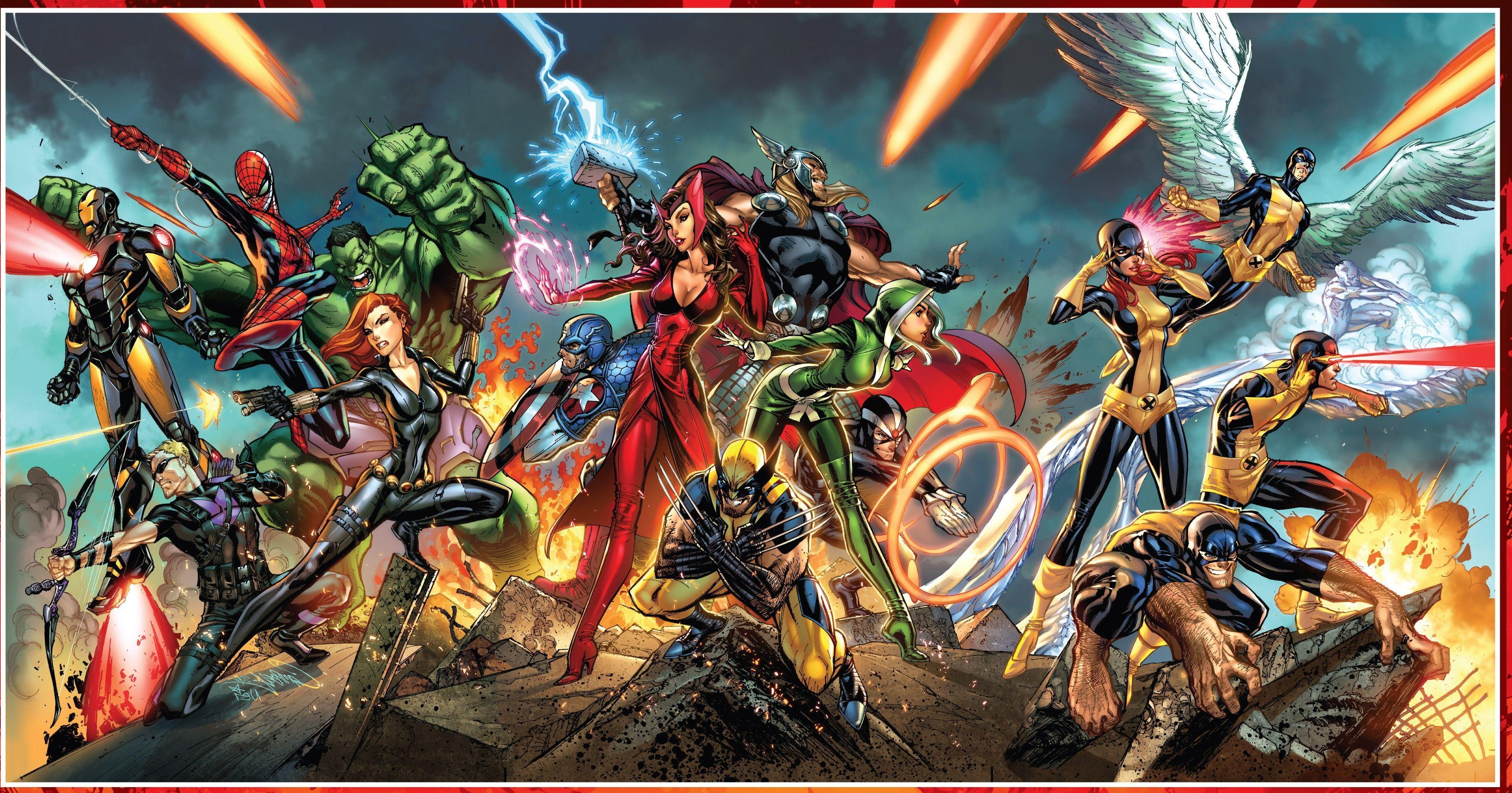Marvel Comics, X Men, Uncanny Avengers, Wolverine, Thor, Scarlet