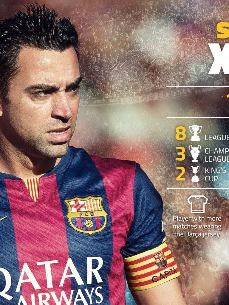 Download 768x1024 Xavi Hernandez 2015 FC Barcelona Farewell Wallpaper