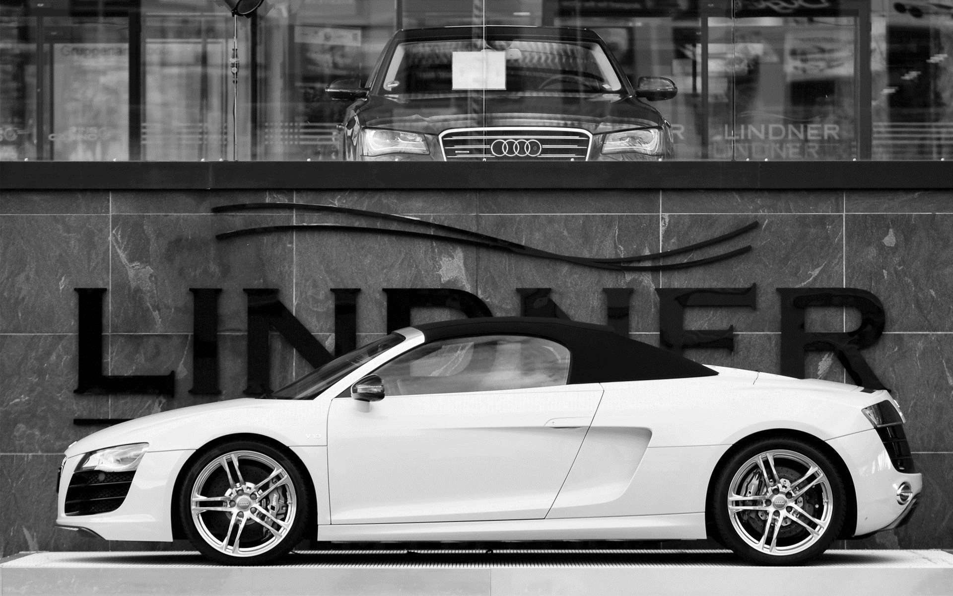 Picture White Audi R8 Spyder Wallpaper, Image
