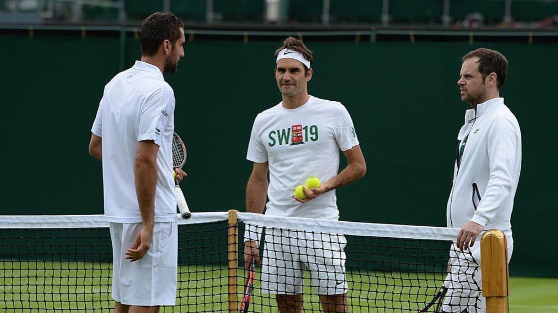 Roger Federer Practice Wimbledon 2016