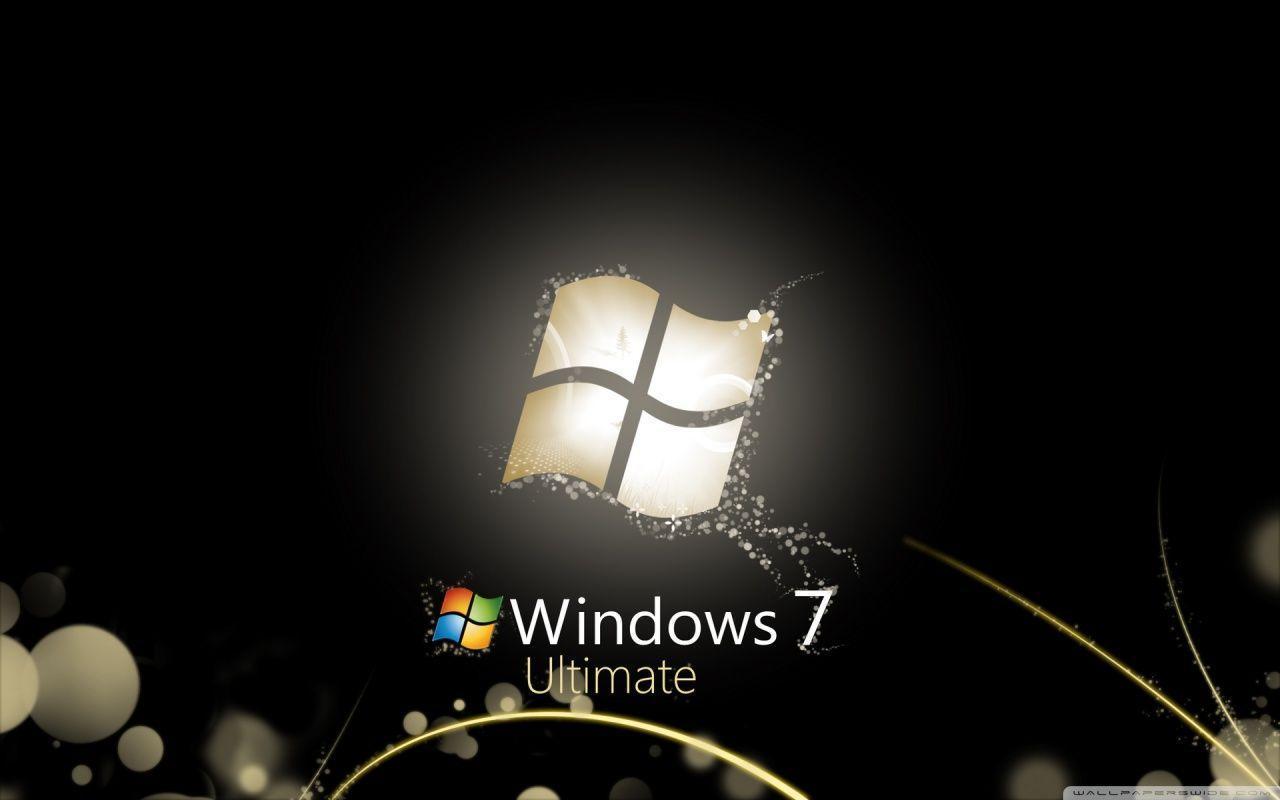 Windows 7 Ultimate Bright Black HD desktop wallpaper, Widescreen
