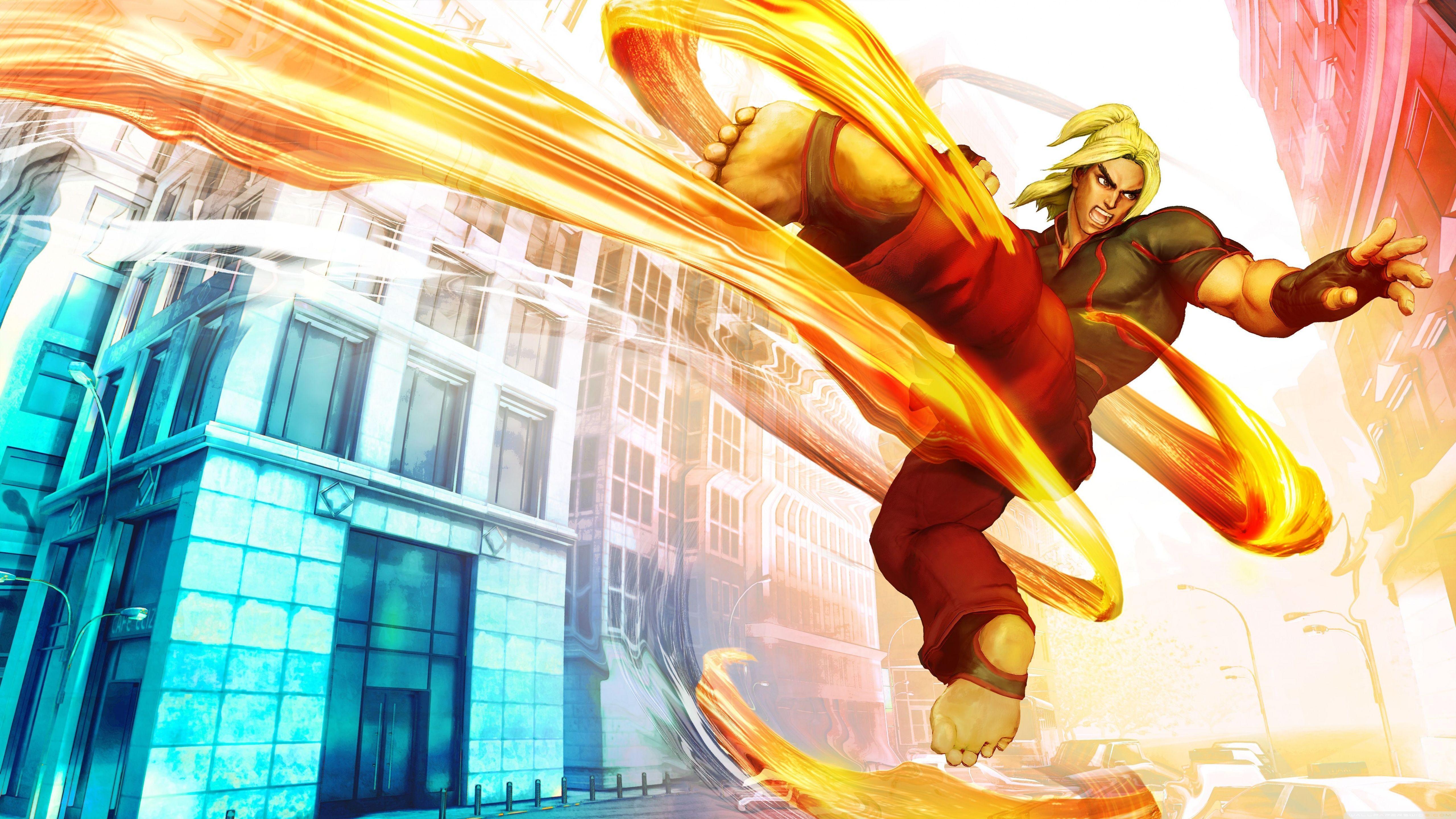 Street Fighter V Ken 2016 Video Game HD desktop wallpaper