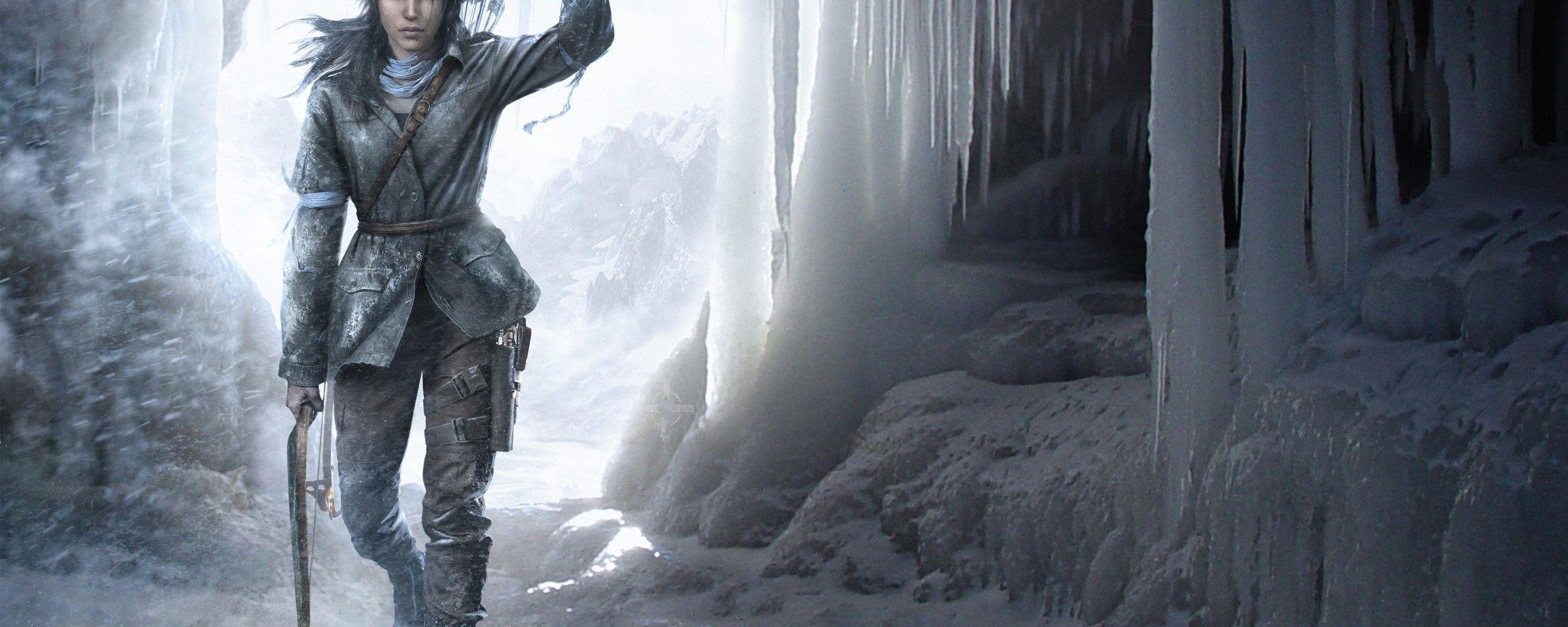 Download rise of the tomb raider game HD wallpaper in 2560x1024