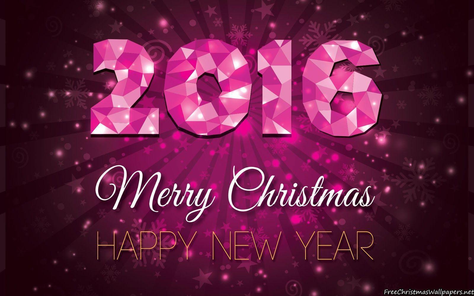 Merry Christmas And Happy New Year 2016 HD Wallpaper